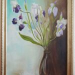 Irises, 90×70, oil, canvas. FOR SALE