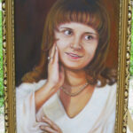 Portret of woman.  The picture is located private collection