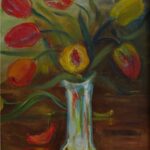 Tulips, 30х40sm, oil, canvas. The picture is located private collection